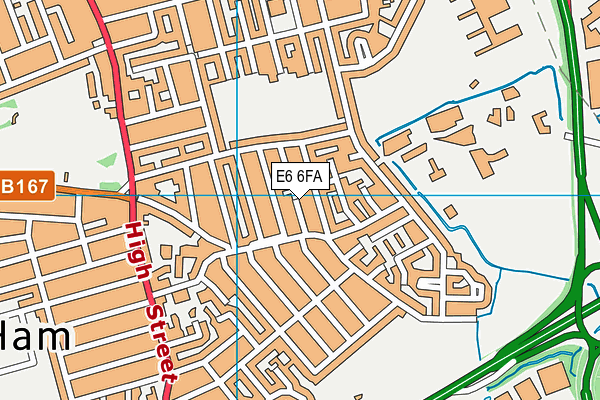 E6 6FA map - OS VectorMap District (Ordnance Survey)