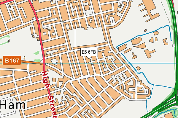 E6 6FB map - OS VectorMap District (Ordnance Survey)