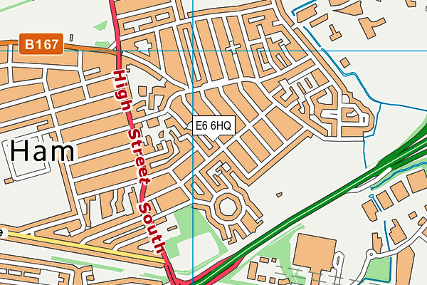 E6 6HQ map - OS VectorMap District (Ordnance Survey)