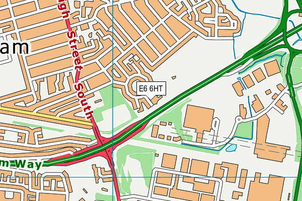 E6 6HT map - OS VectorMap District (Ordnance Survey)