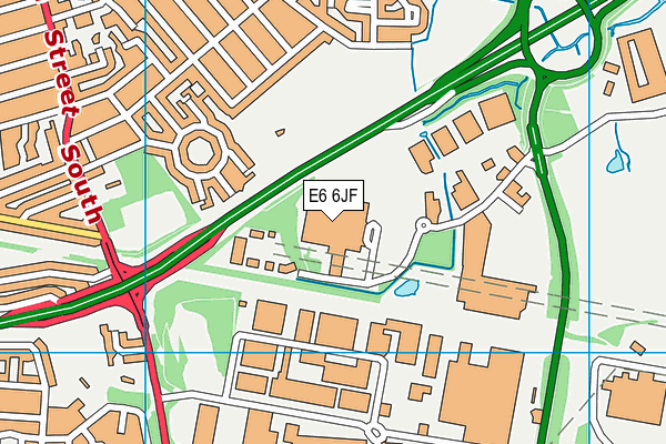 E6 6JF map - OS VectorMap District (Ordnance Survey)