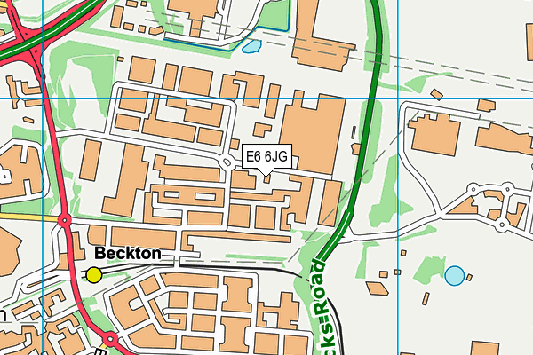 E6 6JG map - OS VectorMap District (Ordnance Survey)