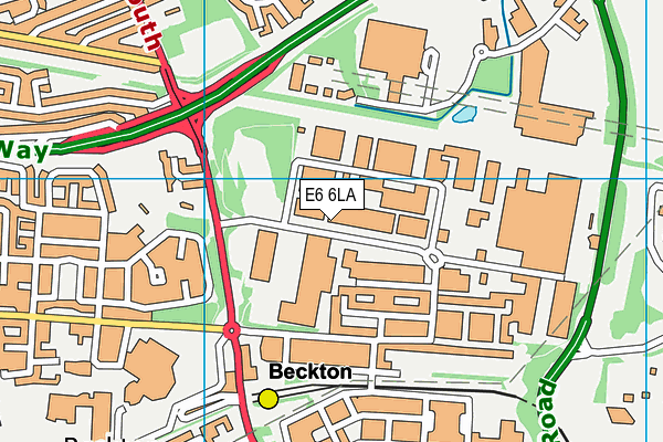 E6 6LA map - OS VectorMap District (Ordnance Survey)