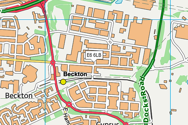 E6 6LB map - OS VectorMap District (Ordnance Survey)