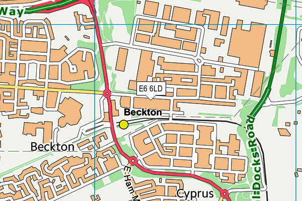 E6 6LD map - OS VectorMap District (Ordnance Survey)