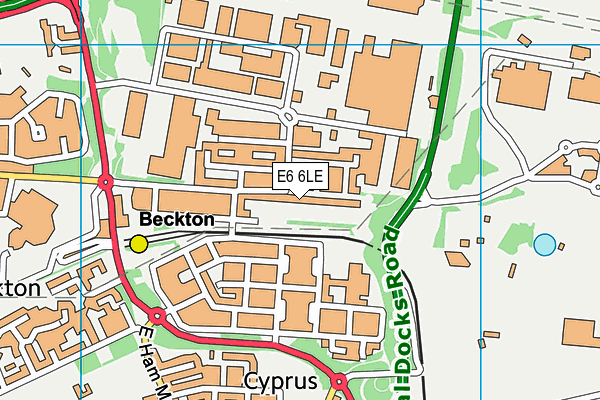 E6 6LE map - OS VectorMap District (Ordnance Survey)