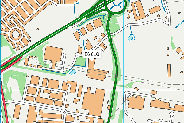 E6 6LG map - OS VectorMap District (Ordnance Survey)