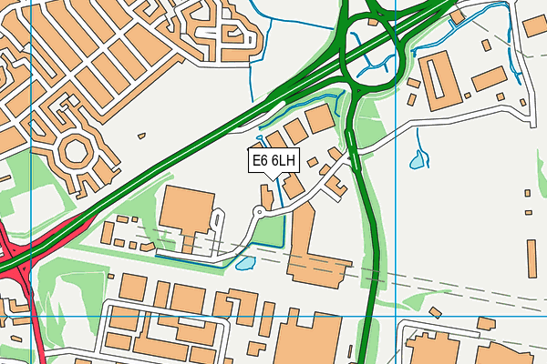 E6 6LH map - OS VectorMap District (Ordnance Survey)