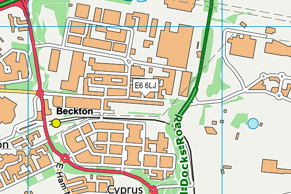 E6 6LJ map - OS VectorMap District (Ordnance Survey)