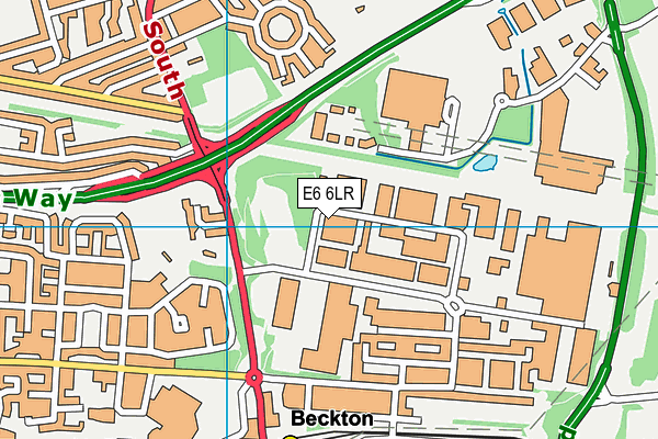 E6 6LR map - OS VectorMap District (Ordnance Survey)