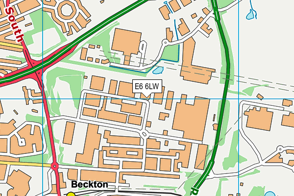 E6 6LW map - OS VectorMap District (Ordnance Survey)