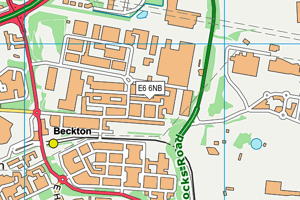 E6 6NB map - OS VectorMap District (Ordnance Survey)