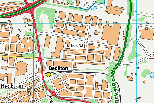 E6 6NJ map - OS VectorMap District (Ordnance Survey)