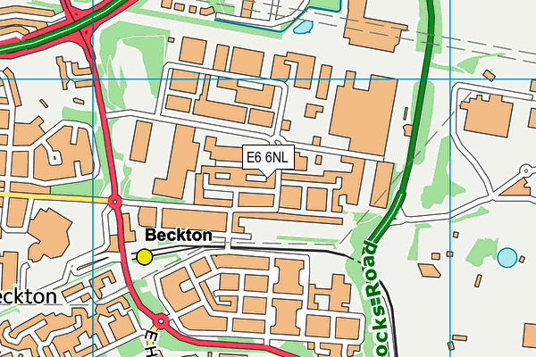 E6 6NL map - OS VectorMap District (Ordnance Survey)