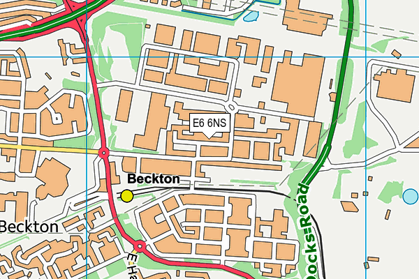 E6 6NS map - OS VectorMap District (Ordnance Survey)