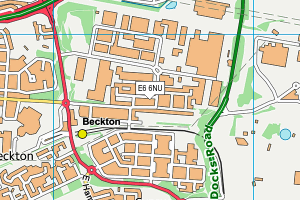 E6 6NU map - OS VectorMap District (Ordnance Survey)