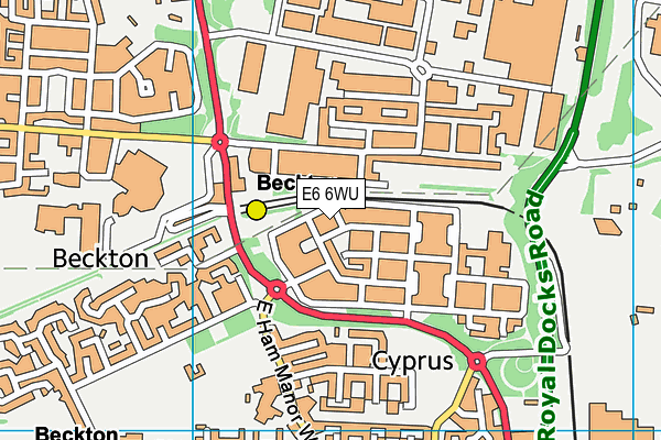 E6 6WU map - OS VectorMap District (Ordnance Survey)