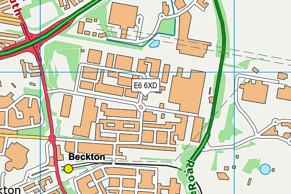 E6 6XD map - OS VectorMap District (Ordnance Survey)