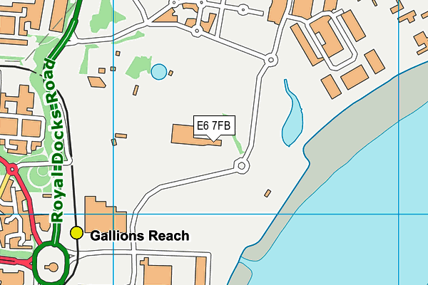 E6 7FB map - OS VectorMap District (Ordnance Survey)