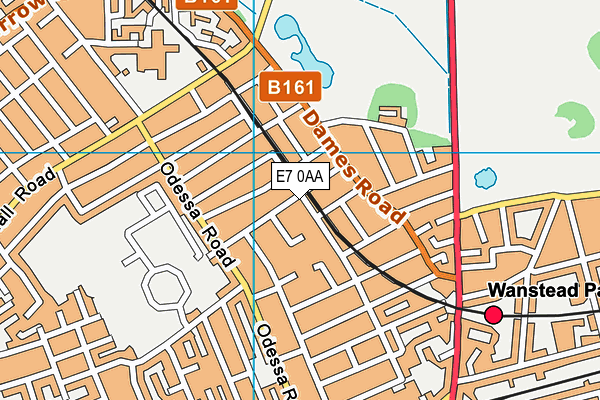 E7 0AA map - OS VectorMap District (Ordnance Survey)