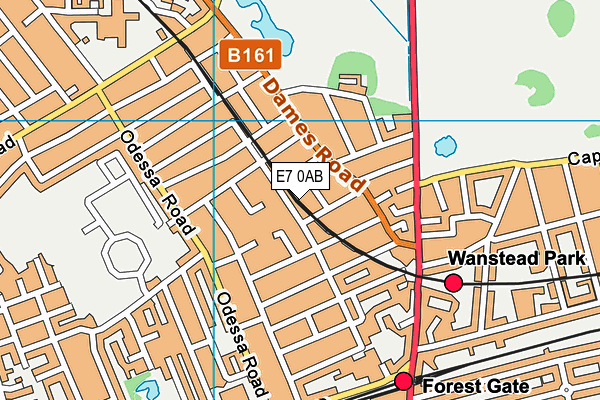 E7 0AB map - OS VectorMap District (Ordnance Survey)