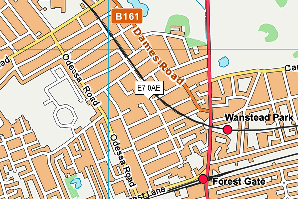 E7 0AE map - OS VectorMap District (Ordnance Survey)