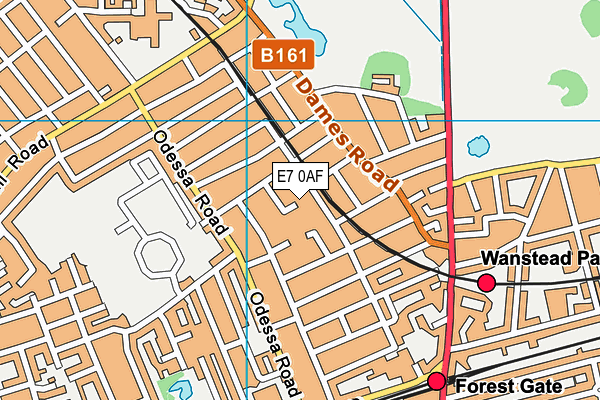E7 0AF map - OS VectorMap District (Ordnance Survey)