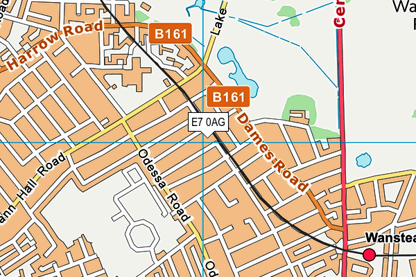 E7 0AG map - OS VectorMap District (Ordnance Survey)