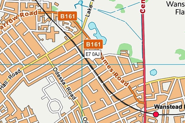E7 0AJ map - OS VectorMap District (Ordnance Survey)