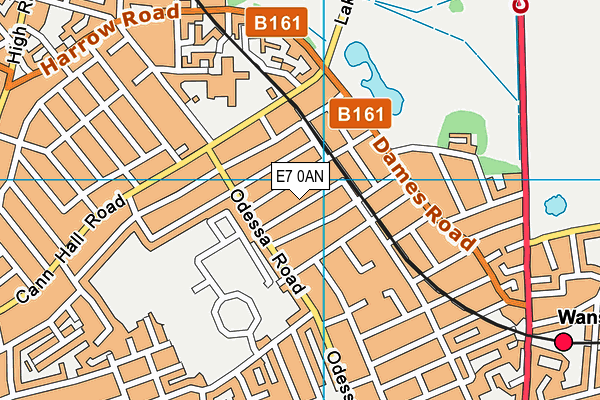 E7 0AN map - OS VectorMap District (Ordnance Survey)