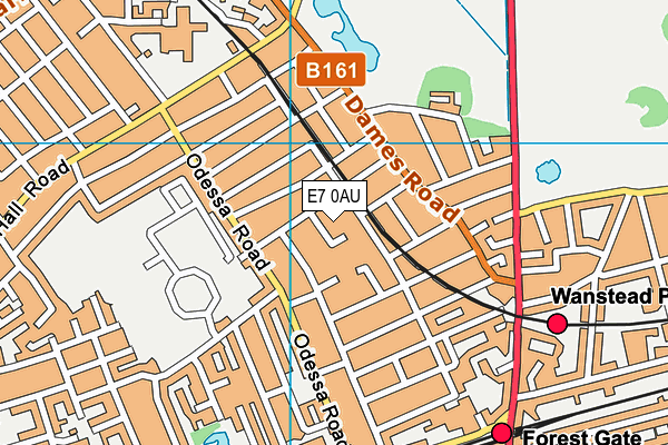 E7 0AU map - OS VectorMap District (Ordnance Survey)