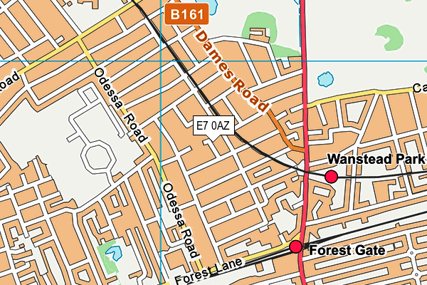 E7 0AZ map - OS VectorMap District (Ordnance Survey)