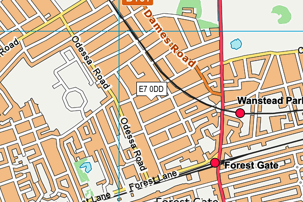 E7 0DD map - OS VectorMap District (Ordnance Survey)