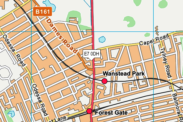 E7 0DH map - OS VectorMap District (Ordnance Survey)