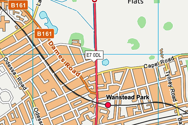 E7 0DL map - OS VectorMap District (Ordnance Survey)