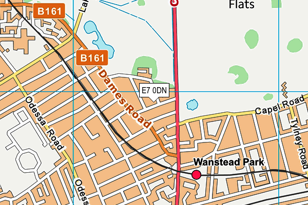 E7 0DN map - OS VectorMap District (Ordnance Survey)