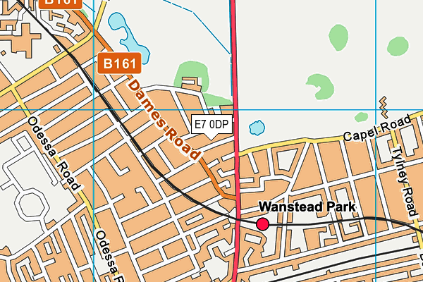 E7 0DP map - OS VectorMap District (Ordnance Survey)