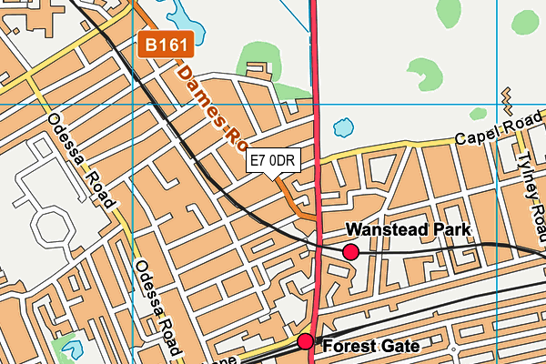 E7 0DR map - OS VectorMap District (Ordnance Survey)
