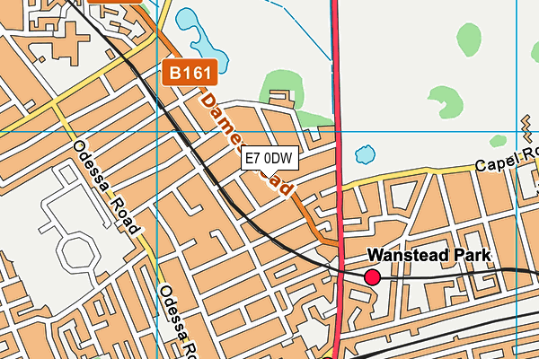 E7 0DW map - OS VectorMap District (Ordnance Survey)