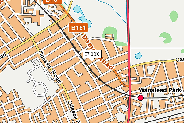 E7 0DX map - OS VectorMap District (Ordnance Survey)