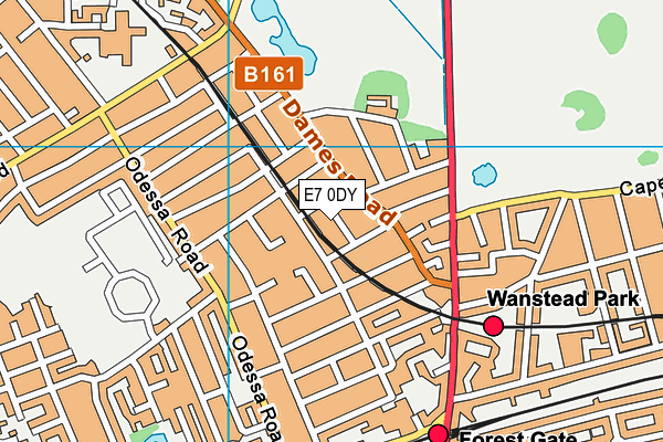 E7 0DY map - OS VectorMap District (Ordnance Survey)