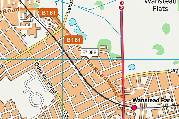 E7 0EB map - OS VectorMap District (Ordnance Survey)