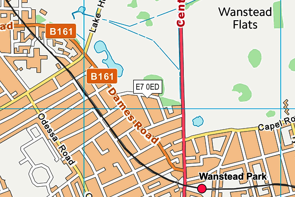 E7 0ED map - OS VectorMap District (Ordnance Survey)