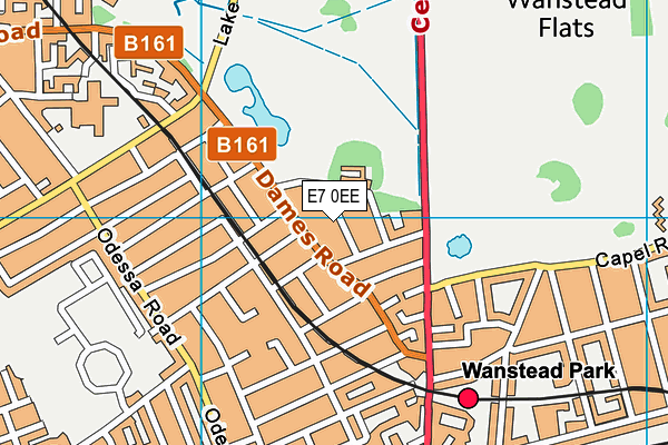 E7 0EE map - OS VectorMap District (Ordnance Survey)
