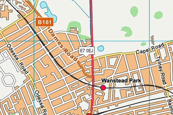 E7 0EJ map - OS VectorMap District (Ordnance Survey)