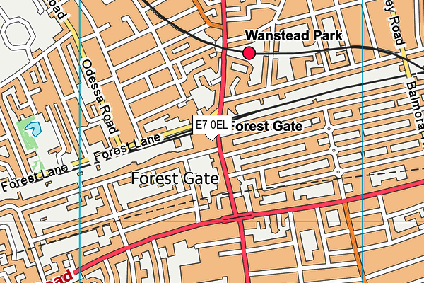 E7 0EL map - OS VectorMap District (Ordnance Survey)