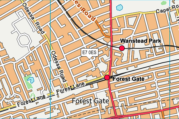 E7 0ES map - OS VectorMap District (Ordnance Survey)