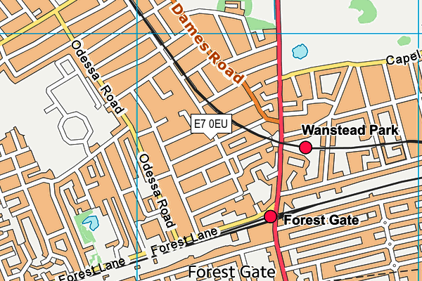 E7 0EU map - OS VectorMap District (Ordnance Survey)