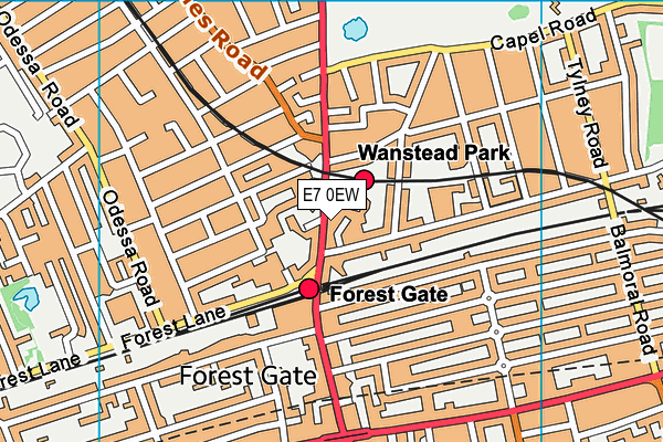 E7 0EW map - OS VectorMap District (Ordnance Survey)