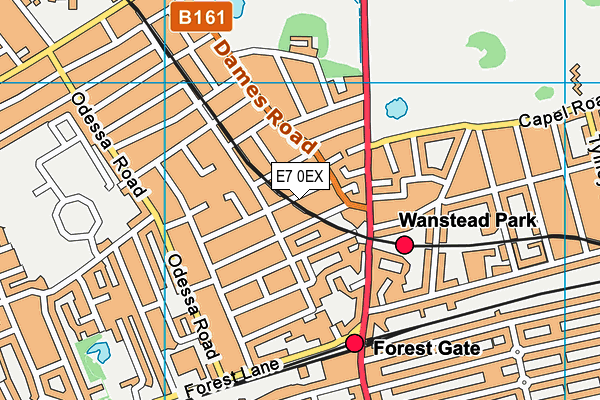 E7 0EX map - OS VectorMap District (Ordnance Survey)